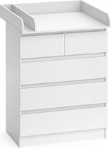 Vicco Emma Commode – 80 x 110.2 cm met 5 laden Wit