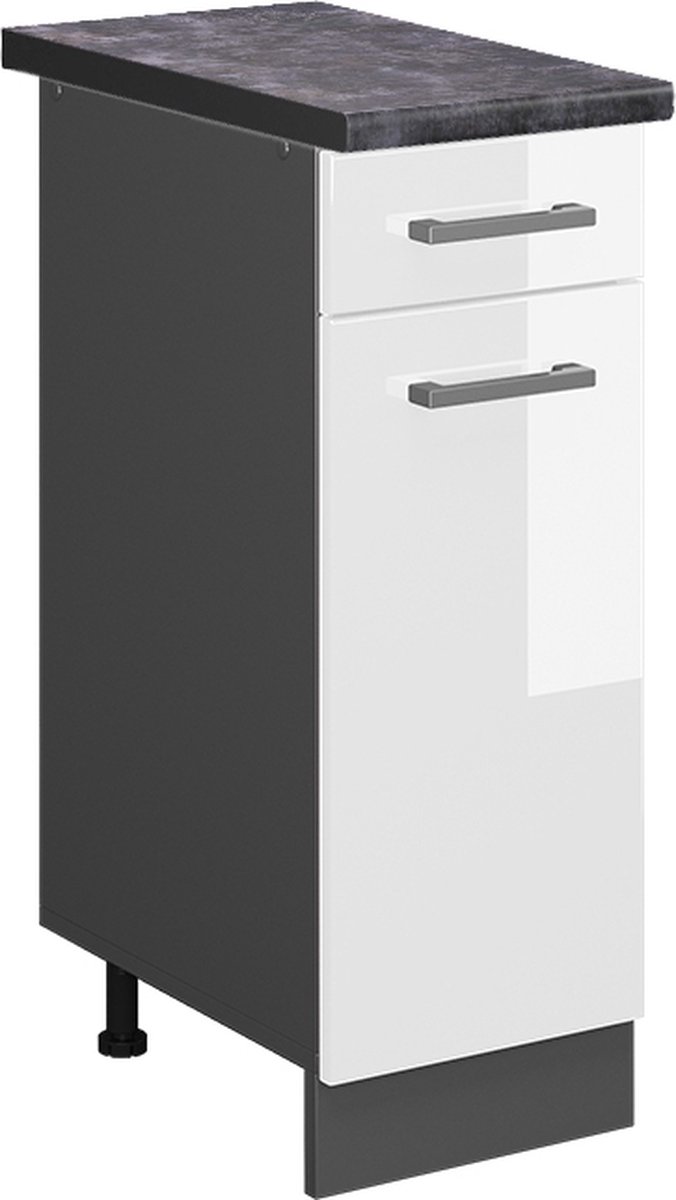 Vicco R-Line Keukenonderkast – 30 cm, WB Antraciet Wit Hoogglans