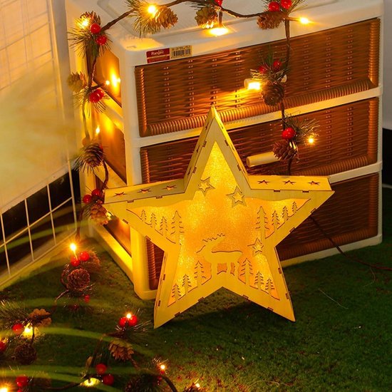Raamverlichting - 10 lampjes - Ster - Warm wit - Kerstverlichting