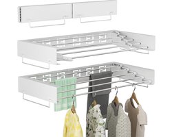 Inklapbaar Droogrek voor Beddengoed en Kleding – 50 x 182 x 102,5 cm, 17 Stangen, Geschikt voor Binnen en Buiten, Lichtgewicht en Ruimtebesparend