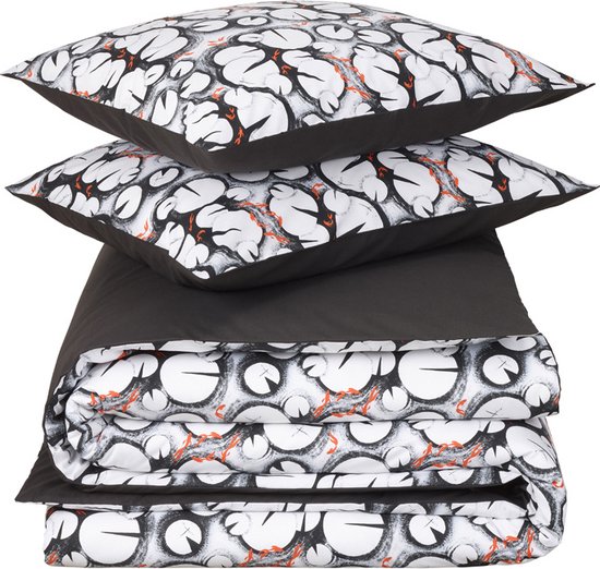 De Witte Lietaer Housse de Couette Lilypad - Double - 240x200/220 cm - Noir