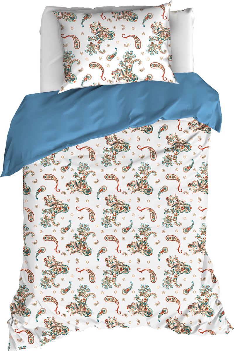 De Witte Lietaer Dekbedovertrek Sybil, Marrocan Blue - 140 x 200/220 - Katoen Percal Maroccan Blue