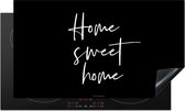 KitchenYeah® Inductie beschermer 90x52 cm - Zwart - Quote - Home Sweet Home - Kookplaataccessoires - Afdekplaat voor kookplaat - Inductiebeschermer - Inductiemat - Inductieplaat mat - Keuken decoratie
