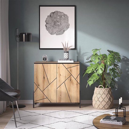 Merax Moderne schoenenkast, sideboard met 5 vakken, 80,5 x 35 x 109,5