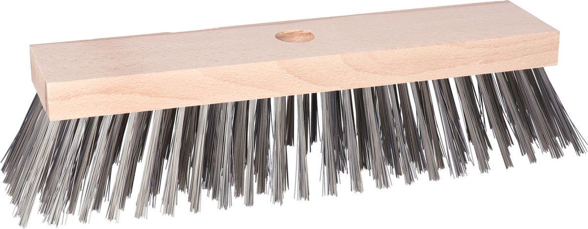 Goedkoopste Staaldraad bezem/straatbezem kop 30 cm - onkruidbezem van staaldraad - staalbezem
