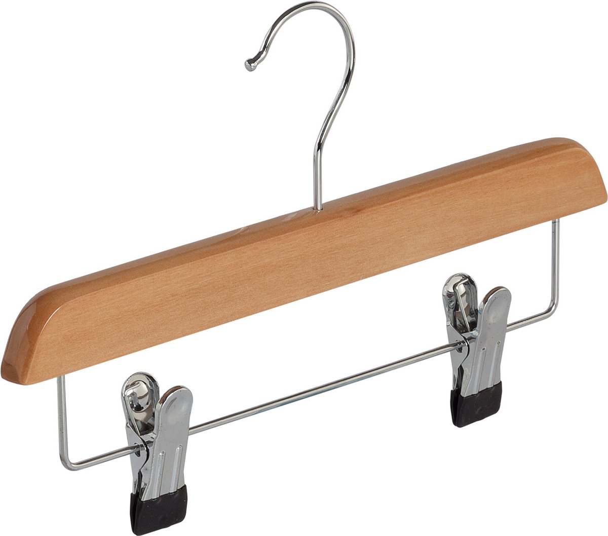De Kledinghanger Gigant - Knijperhanger - Baby - 7106BA - 20 Stuks - Lotushout - Naturel Gelakt - Verschuifbare Anti-slip knijpers - 28 cm - Rokhanger - Broekhanger - Pantalonhanger - Babybügel (7106BA/20)