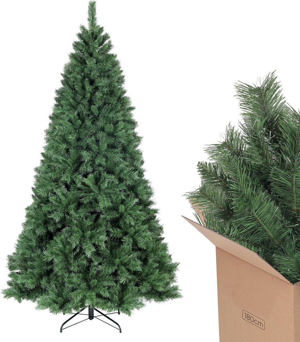 Elegant Kunstkerstboom 180 CM Met Snel Opbouw Systeem En Robuuste Standaard