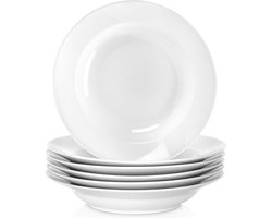 Diep Bord Porselein MONA 24,5 cm, 350 ml 6 stuks - Soepbord - Diepe Borden - Pastabord