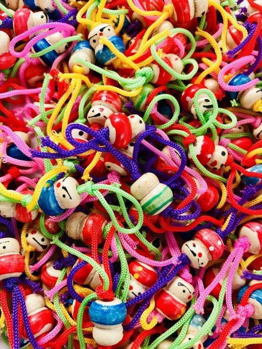 Finnacle - Ontvang geluk - Chinese Geluks-poppetjes - brengers van geluk - hout - 50 stuks!