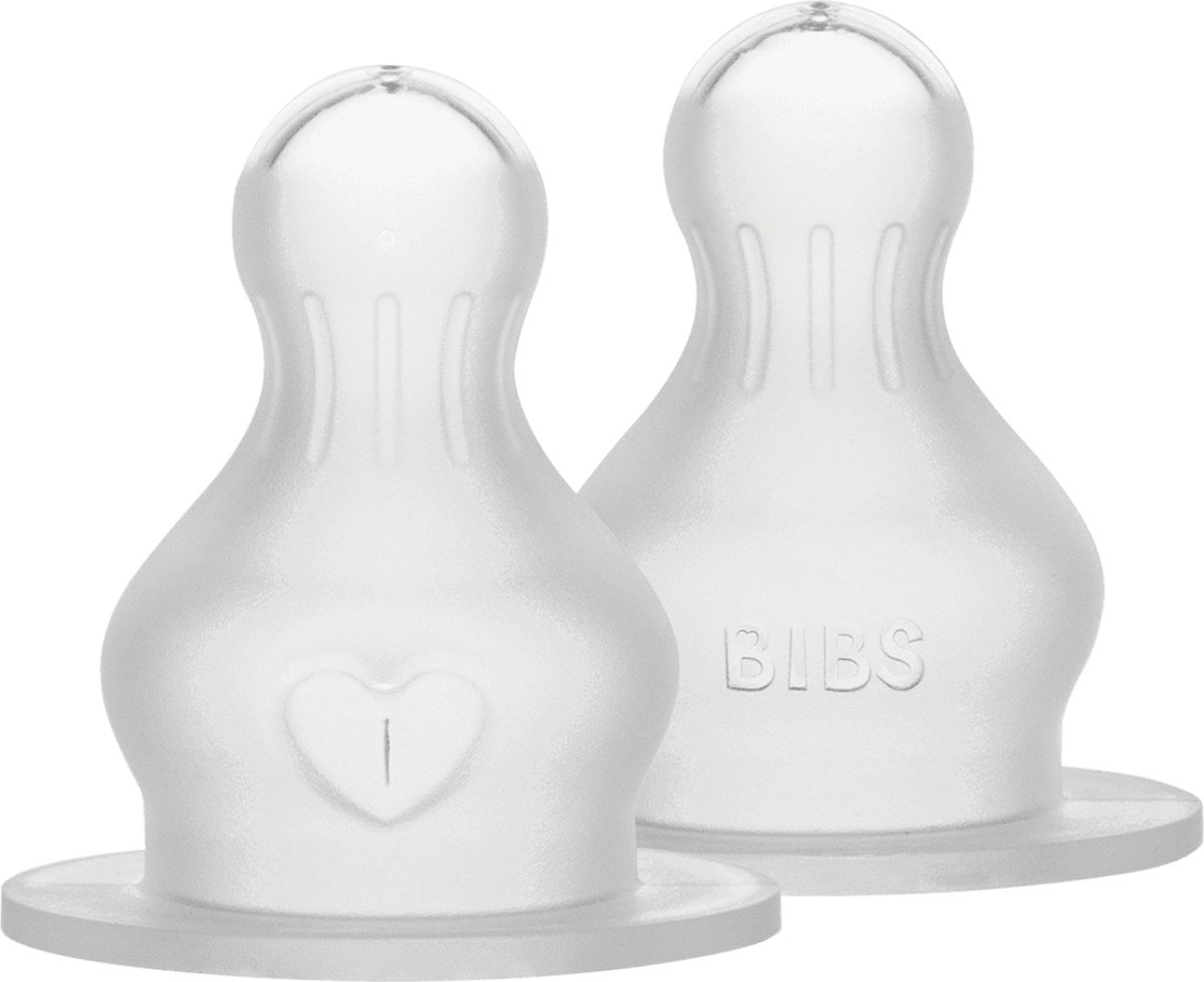 Goedkoopste BIBS Flesspeen Rond - Fast Flow - 2 Pack - Silicone