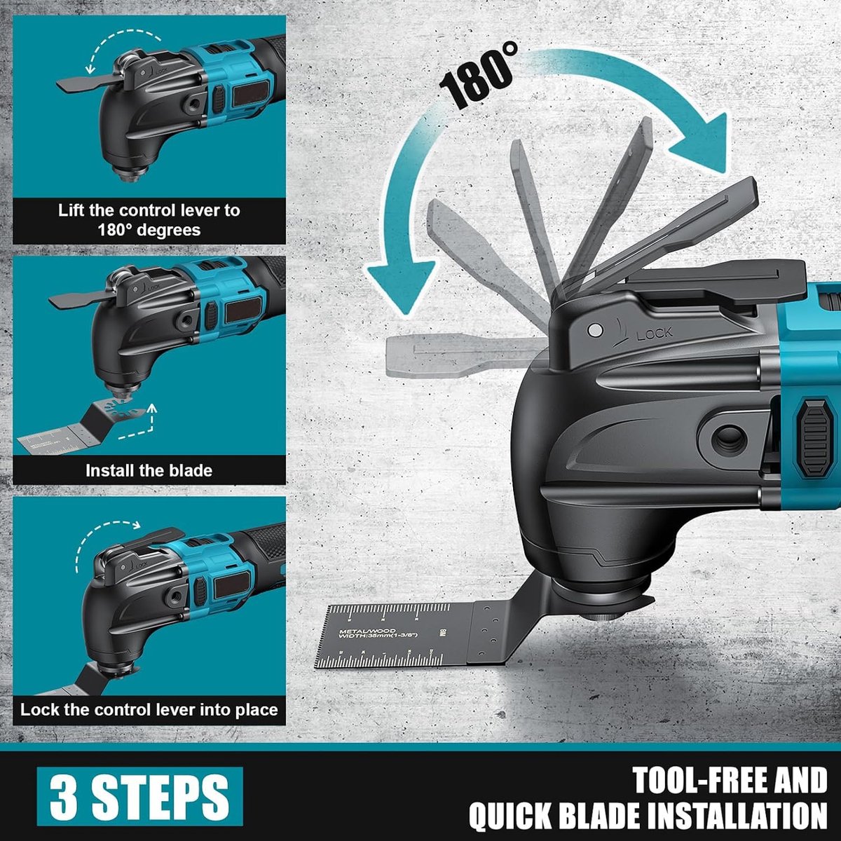 Makita Instava Multitool Accu 18V - Oscillerende Multitool thumbnail 6