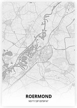 Roermond plattegrond - A2 poster - Tekening stijl