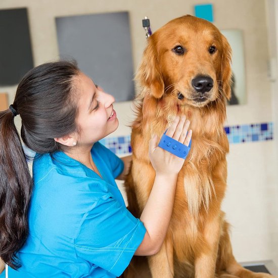 2 Stuks Hondenbadborstel – Zacht TRP-rubber Met Massage-effect, Verstelbare Ringgreep – Voor Honden, Katten En Andere Huisdieren (kort Tot Middellang Haar)