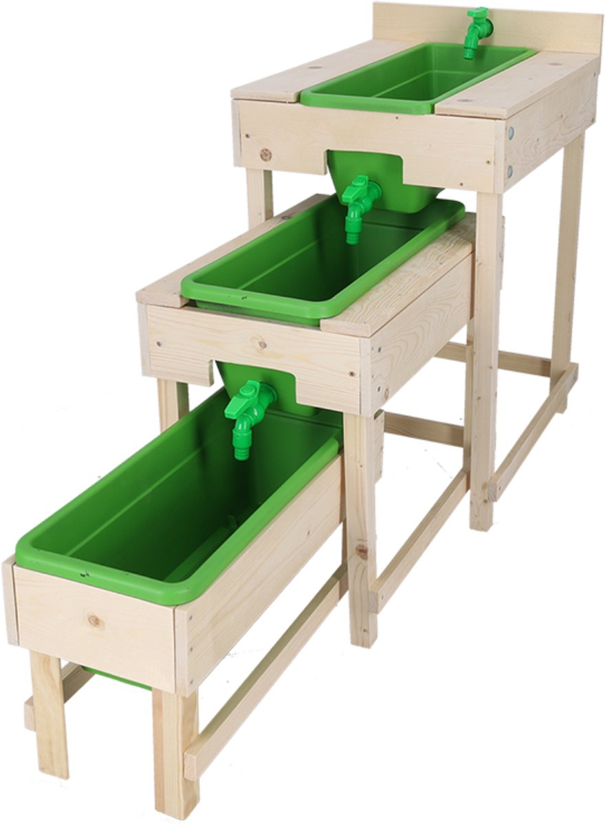 Kids in the garden Houten watertafel set - Educatief speelgoed met kraan voor binnen & buiten — afbeelding 9