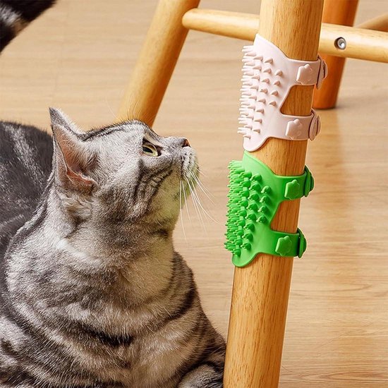 hoek-massageborstel voor katten ter bevestiging aan de muur
