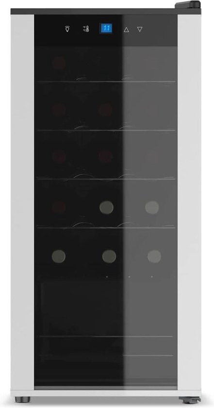 White-Label® Wijnkoelkast - Wijnklimaatkast - Wijnkoeler - Flessenkoelkast - Zwart