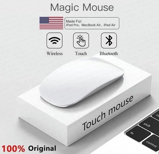 QYFP Bluetooth-muis – Oplaadbaar, Draadloos, Stil, Voor MacBook, IPad, Laptop, PC, Zilver