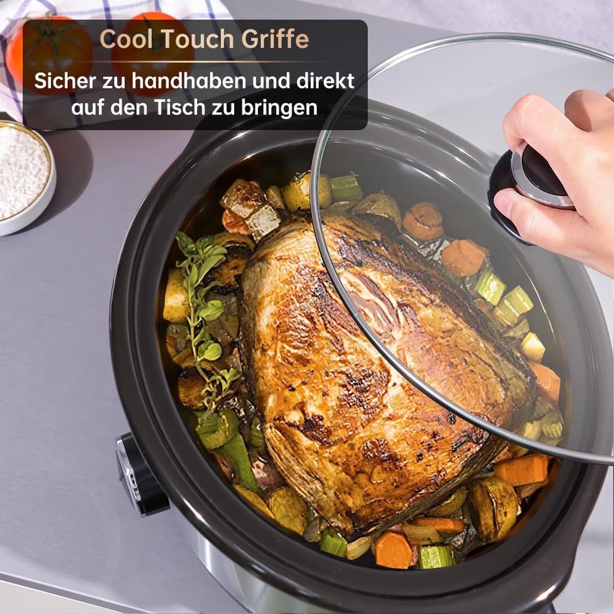 Lexium Slowcooker met Timer - Timerfunctie - Multicooker - Slowcooker Elektrisch – foto 5