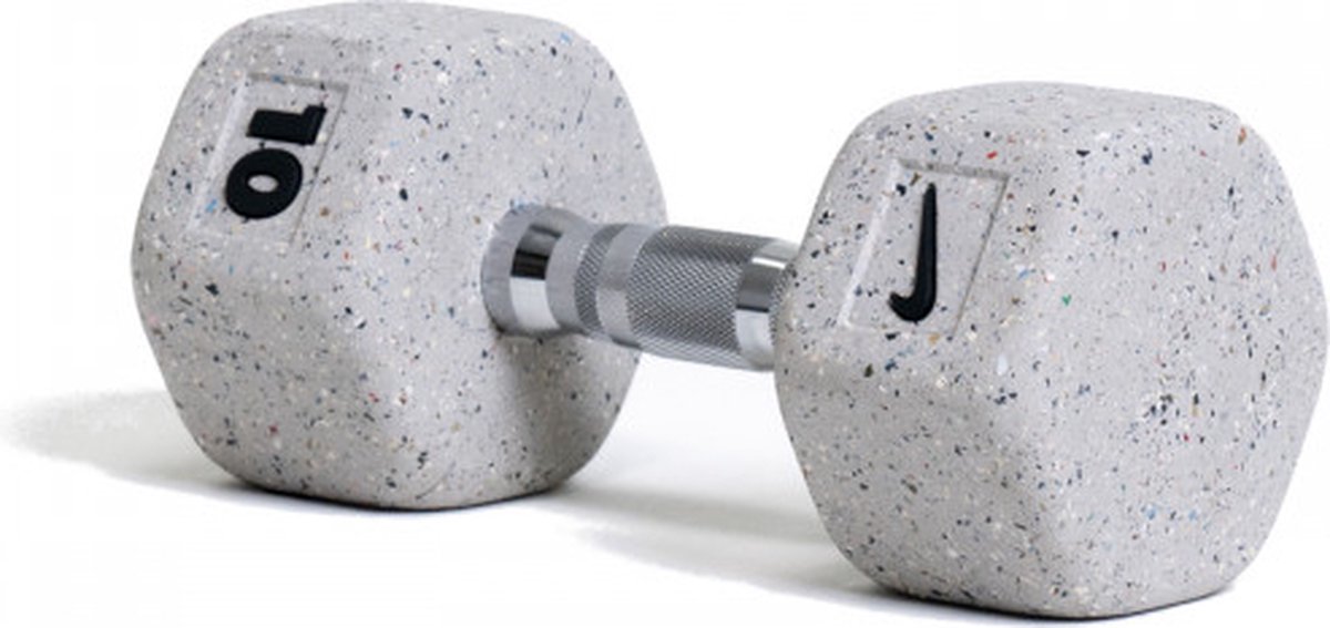 Nike Dumbbell Grind Paar 8kg – Duurzame & Schokabsorberende Halters voor Krachttraining | Ergonomisch Handvat | Gerecycled Nike Grind-rubber