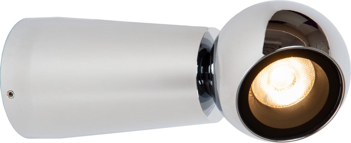 Lucide IPSOS - Wandlamp Badkamer - LED - 1x6W 2700K - IP54 - Chroom