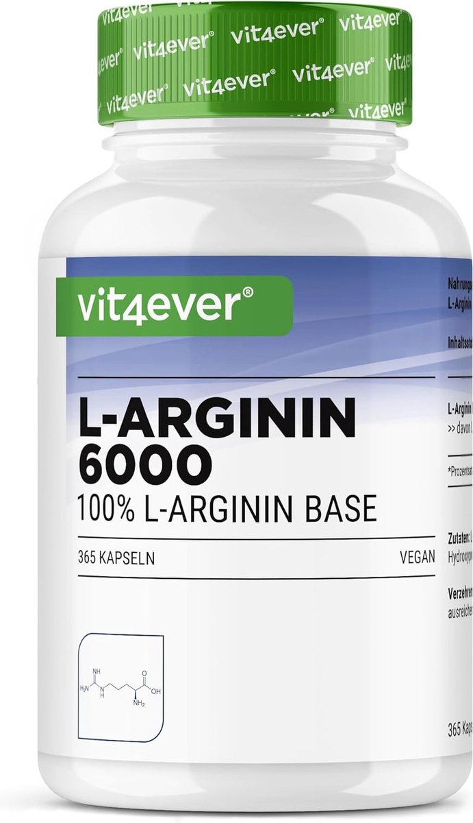 Goedkoopste Vit4ever- L-Arginine - 365 vegan capsules - Premium 4500 mg pure L-Arginine per dagelijkse dosis - Gemaakt door plantaardige fermentatie - Hoog gedoseerd - Veganistisch