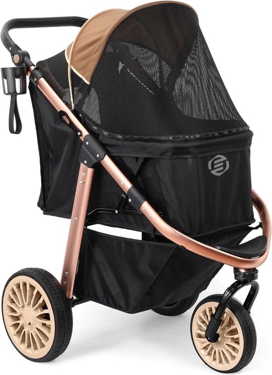 Homewell 2-in-1 hondenwagen, hondenbuggy met 2 bekerhouders