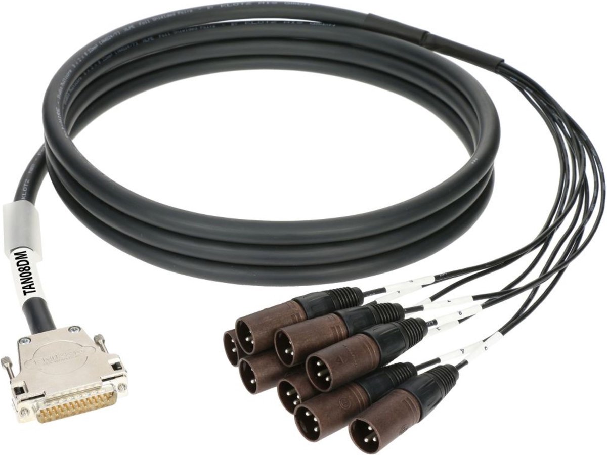 Klotz TAN08DM05.0 8-kanaals analoge studio-loom 5 meter