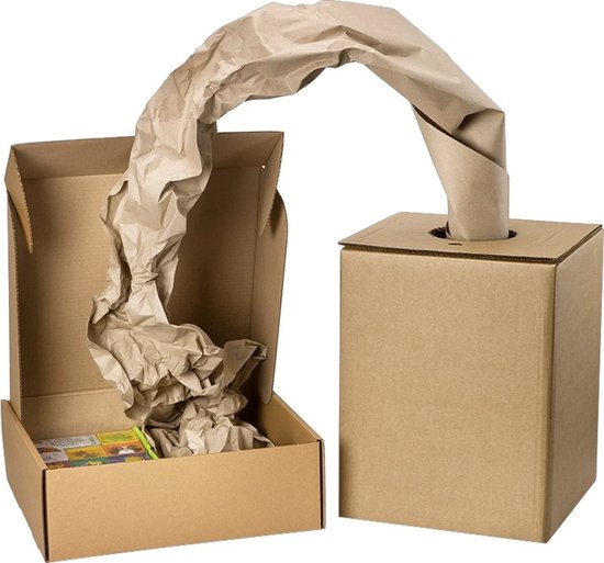 DULA Opvulpapier op rol in dispenserdoos 450m x35cm - Opvulmateriaal - 70 gr/m2