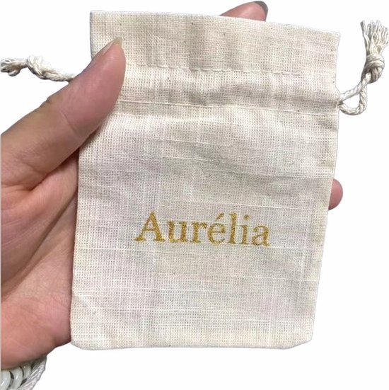 Aurélia Bracelet doré Goud - petite fleur minimaliste 1 pièce trèfle à quatre feuilles 9 mm - acier inoxydable