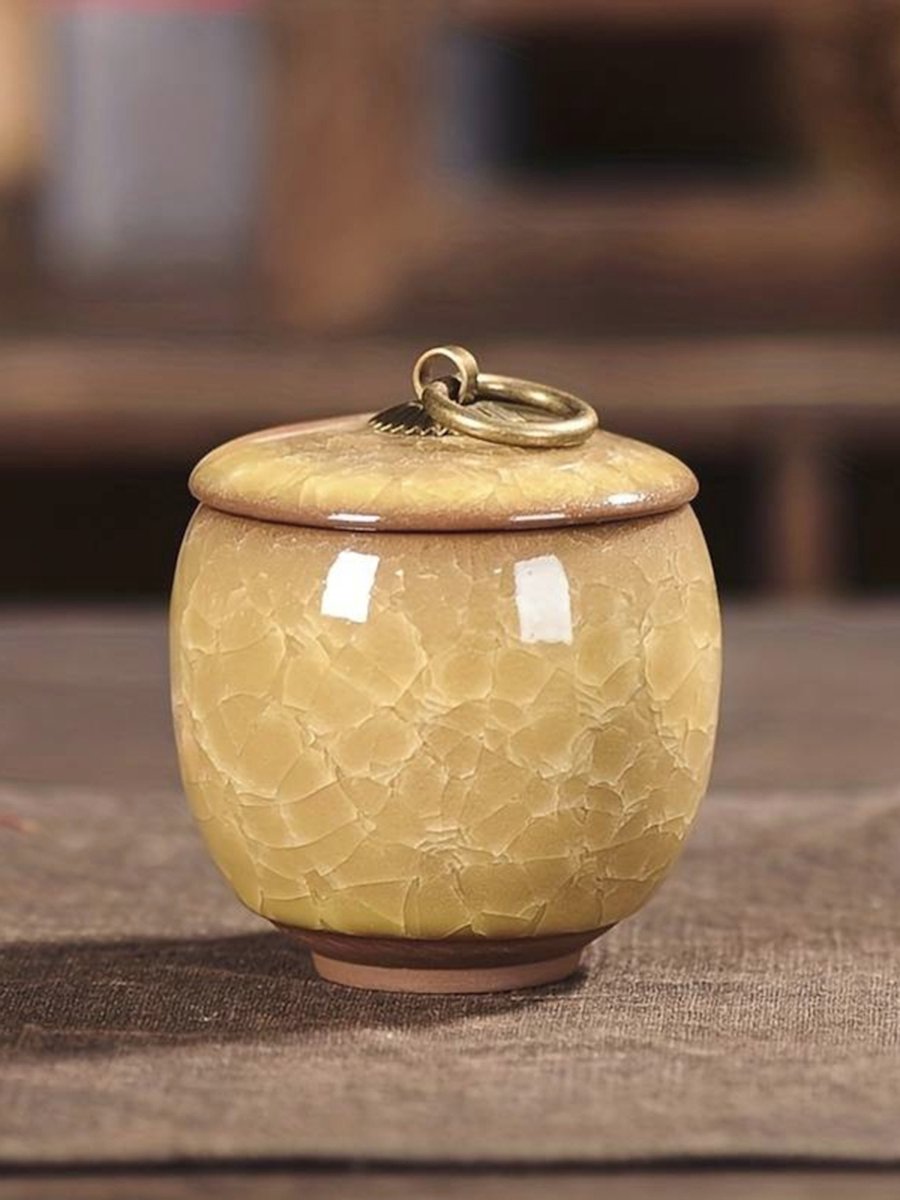 RememberMe - Mini urn - Oker geel