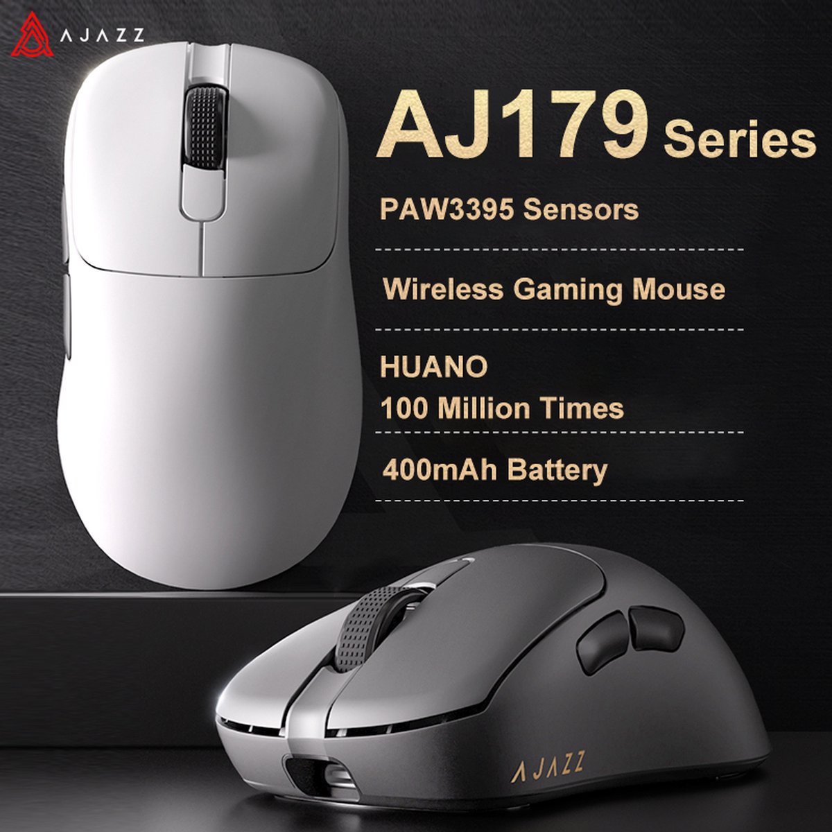 Ajazz AJ179 - 26000DPI PAW3395 Ultralicht Gaming Muis thumbnail 2