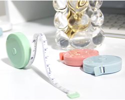 New Age Devi - Meetlint Lichaam - Lintmeter - Rolmeter - voor al je Klussen, Hobby en Knutselen, Sport en Kleding - Uitrolbaar tot 1.5 Meter - Groen
