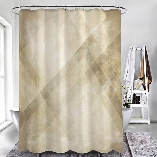 Douchegordijn, 240 x 200 cm, waterdicht, gordijnen in de badkamer, textiel, polyester, kleurverloop, anti-schimmel, douchegordijn met douchegordijnringen voor bad