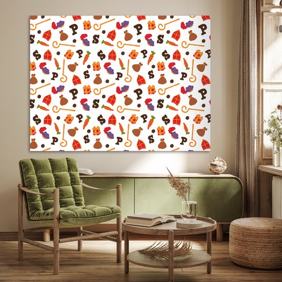 Affiche décoration Sinterklaas - Sinterklaas - 160x120 cm XXL - Décoration Sinterklaas - Chambre d'enfant