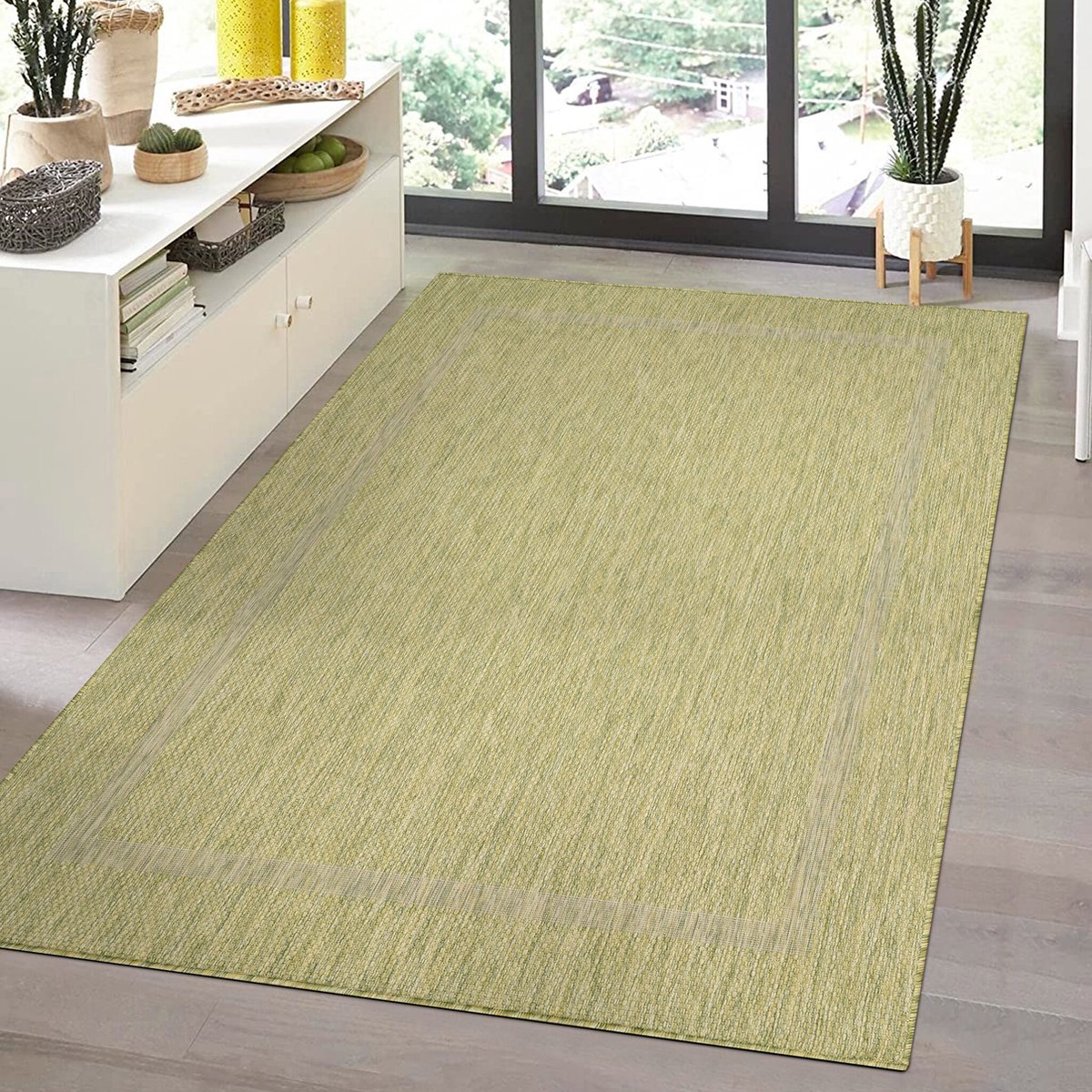 Muratap Relax Uni Binnen en Buiten - Vloerkleed - Indoor & Outdoor - Laagpolig Effen - Groen- 140x200 CM