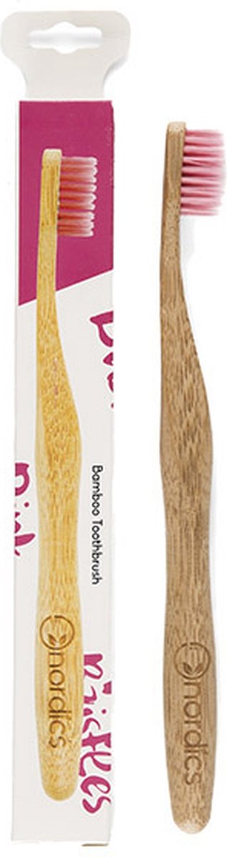 Nordics Tandenborstel 23 Cm Bamboe/nylon Bruin/roze