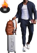 Livano Ensemble de jogging - Ensemble domicile - Adultes - Survêtement - Confortable - Pantalons de survêtement - Survêtement - Homme - Casual - Bleu marine - M