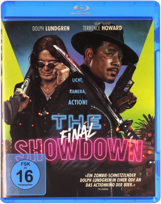 Couverture Blu-ray de 'The Final Showdown' avec Dolph Lundgren et Terrence Howard, tous deux armés.