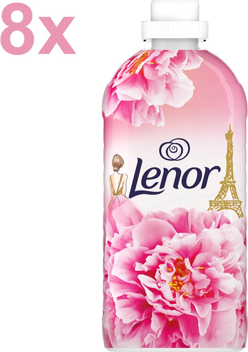 Goedkoopste Lenor - Haute Couture - L'Ingenue - Wasverzachter - 8x 1200ml - 384 Wasbeurten - Voordeelverpakking