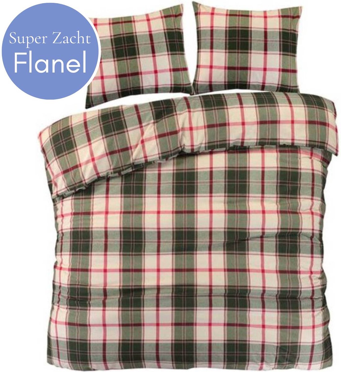 Droomtextiel Flanel Dekbedovertrek Brixen - 200x200/220 cm - Super Zacht