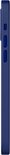 Zijaanzicht van een dun, donkerblauw telefoonhoesje.
