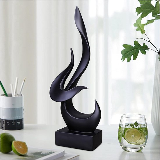 FJSPERM Goud Decor Moderne Vlam Standbeeld Huisdecoraties voor Woonkamer, 30 cm H Plankhoogte Decor Accenten, Abstract Kunst Resin Sculptuur voor Eetkamer Kantoor Koffietafel Centerpiece FJSPERM Goud Decor Moderne Vlam Standbeeld Huisdecoraties voor Woonkamer, 30 cm H Plankhoogte Decor Accenten, Abstract Kunst Resin Sculptuur voor Eetkamer Kantoor Koffietafel Centerpiece