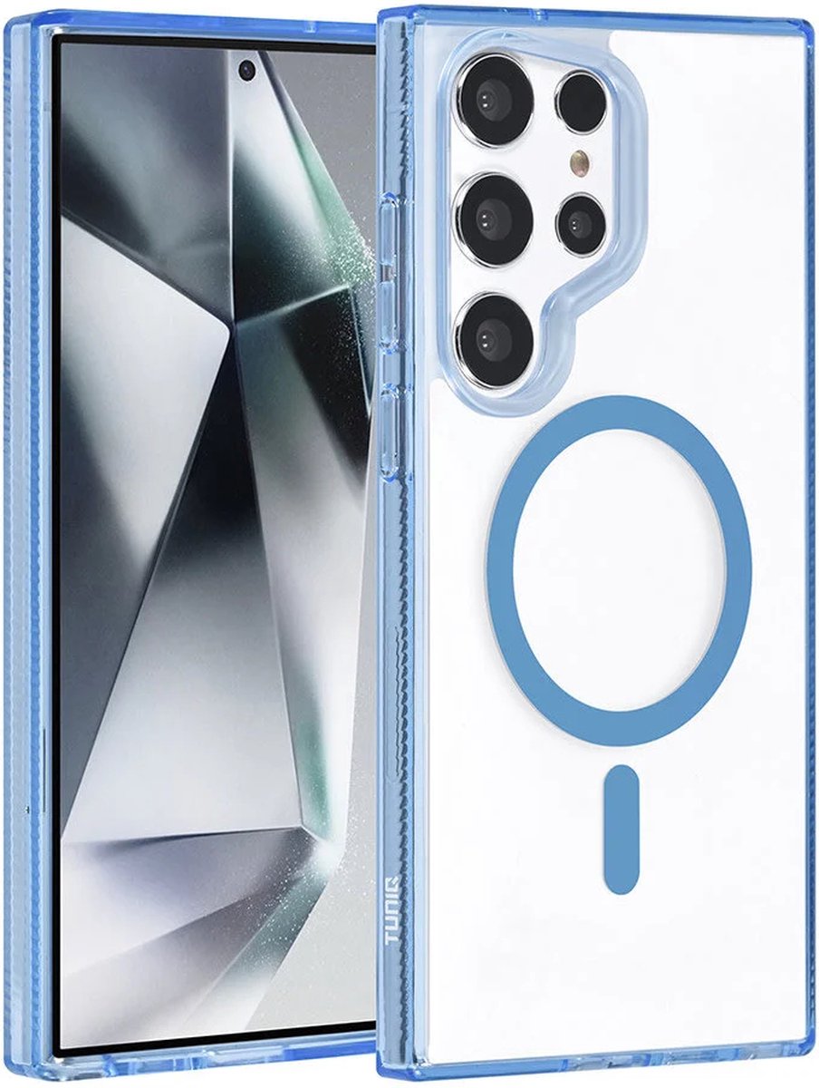Back cover case - Magsafe silicone Hoesje Geschikt voor: Samsung Galaxy S24 Ultra - Blauw