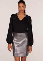 Jansen Amsterdam Dames Top Zwart Paula