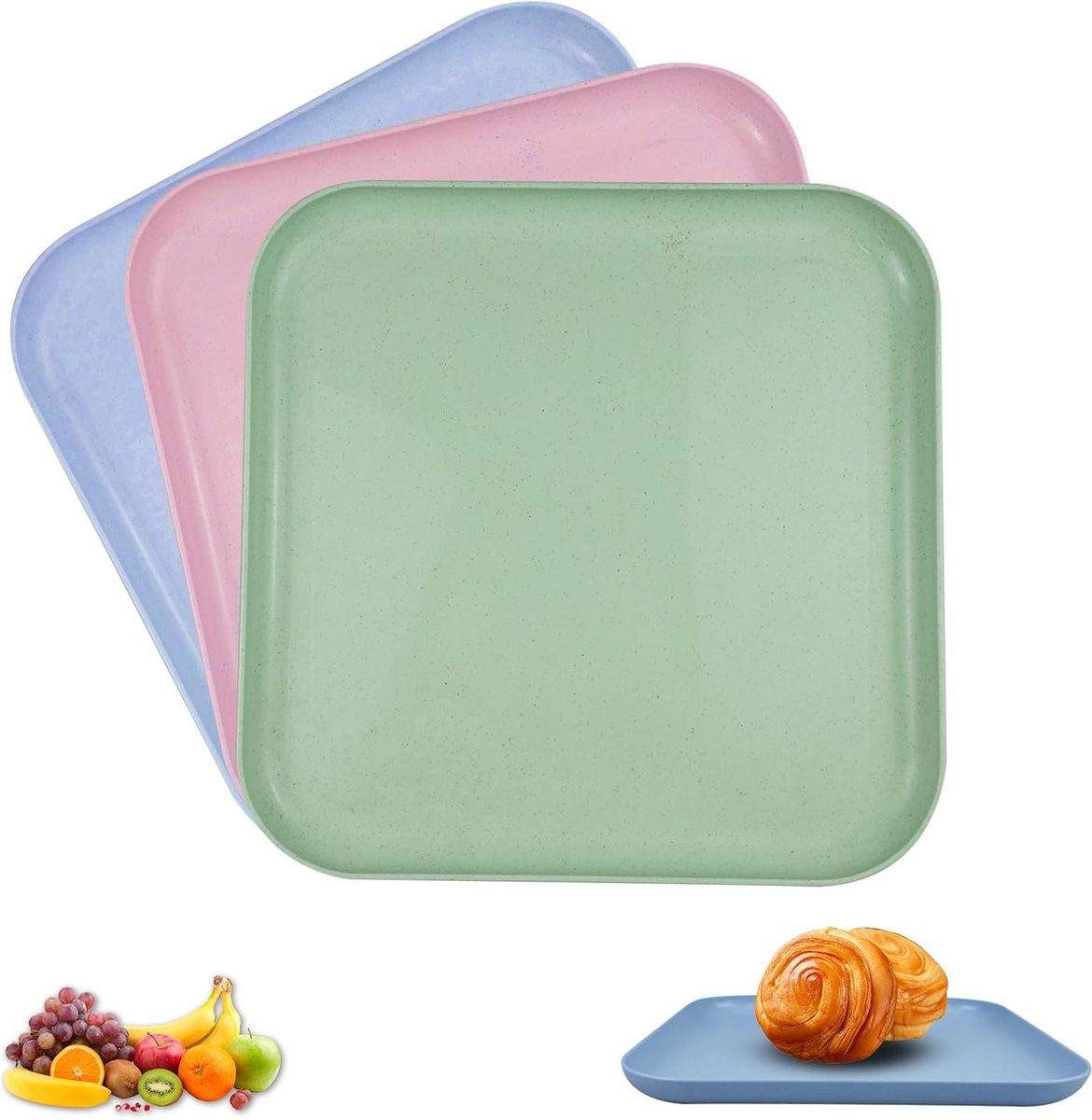 Goedkoopste Inovra ® Veelzijdige Antislip Dienbladen Set in Frisse Kleuren voor Keuken en Horeca