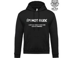 I'm not rude, I just say what everyone else is thinking | Fun hoodie | Grappige hoodie | Maat XXXXL