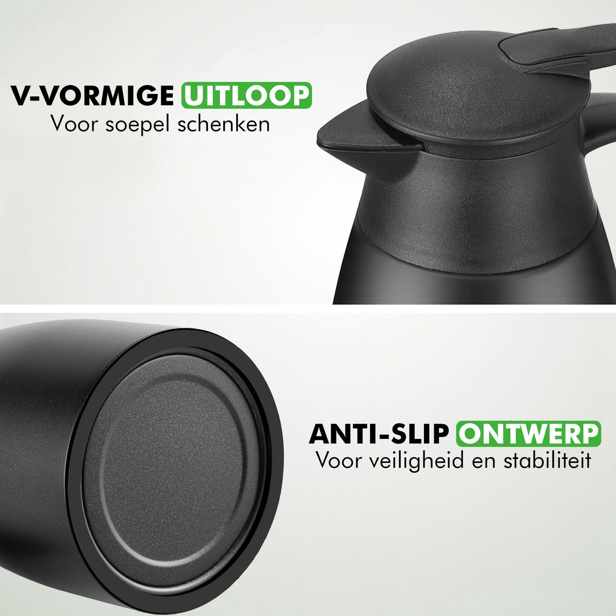 Travelhawk Thermoskan - 2 Liter - Isoleerkan - Zwart - Koffie - Thee - Voor warme en koude dranken — cadeau in Koken & Dineren - foto 4