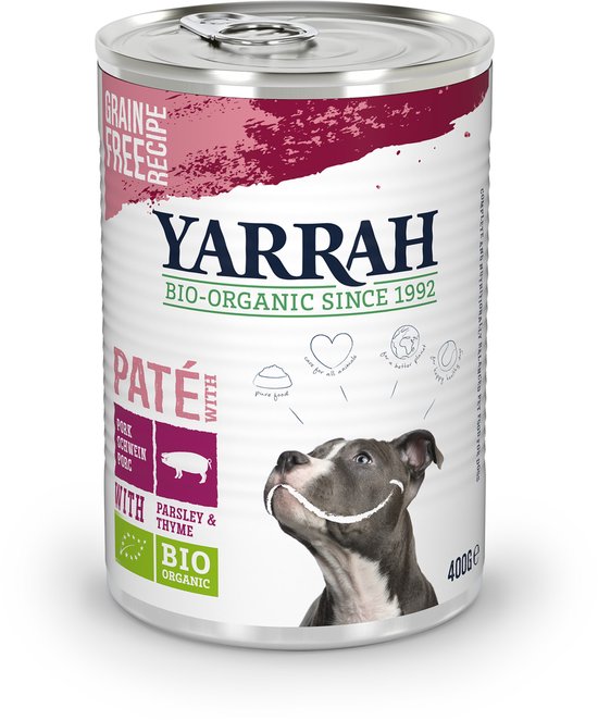 Biologisch hondenvoer pate met varkensvlees Vitamine