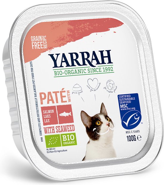 Yarrah Bio Kattenvoer Paté Zalm 100 gr