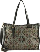 CAMPOMAGGI Shopper Schoudertas Shopping Bag Bianco + T / Grigio Donkerbruin